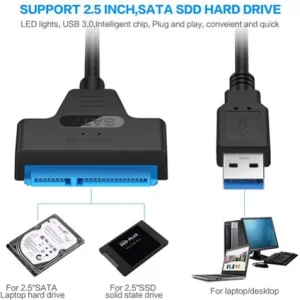 CABLE USB-A vers HDD