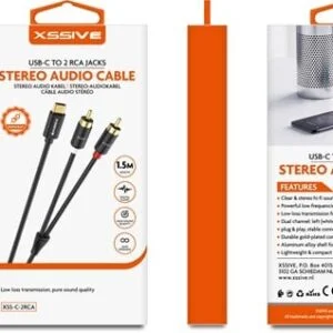 Stereo Audio cable USB C to 2 RCA Jacks